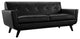 Engage Bonded Leather Loveseat, Black
