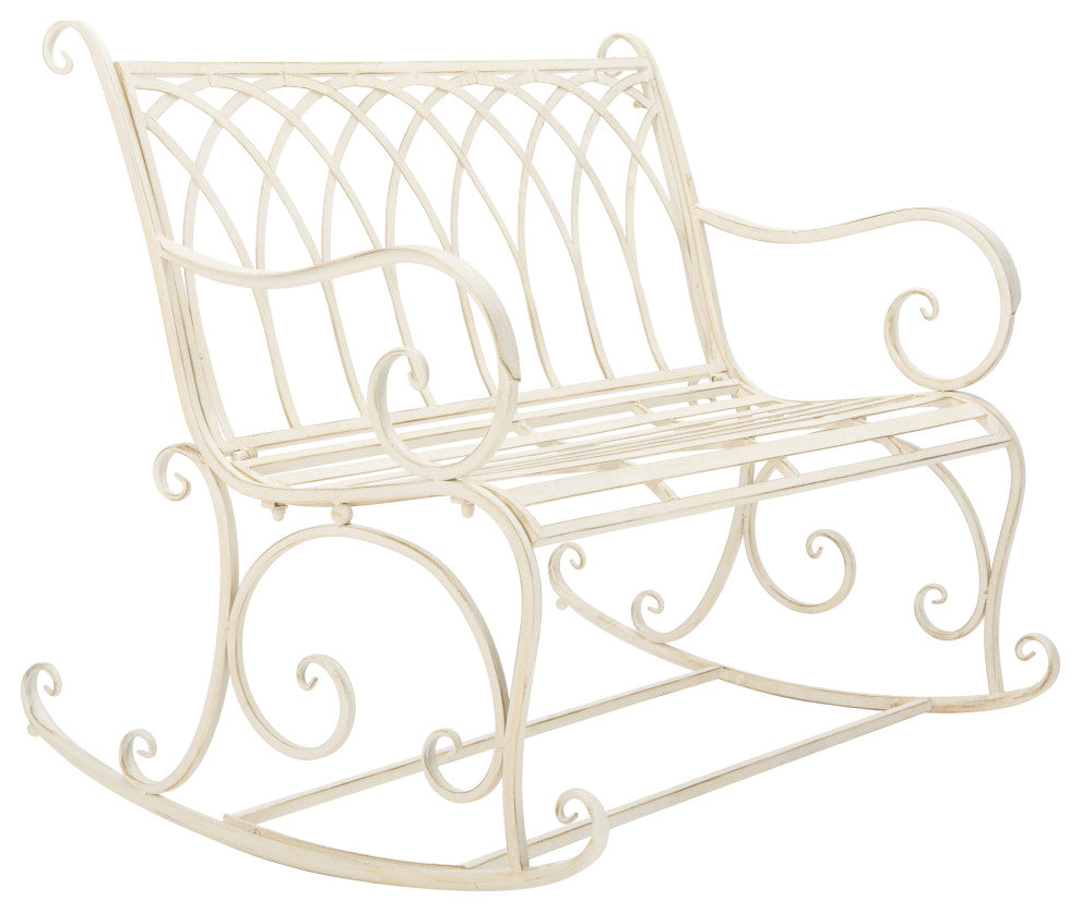 Safavieh Ressi Outdoor Rock Bench, Pearl White