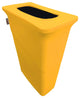 LA Linen Stretch Spandex Trash Can Cover for Slim Jim 23 gal., Yellow
