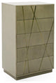 Nixa Modern Wide Birch, Brushed Bronze Chest