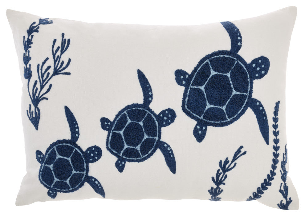 Mina Victory L0941 Throw Pillow, Navy, 14"X20"