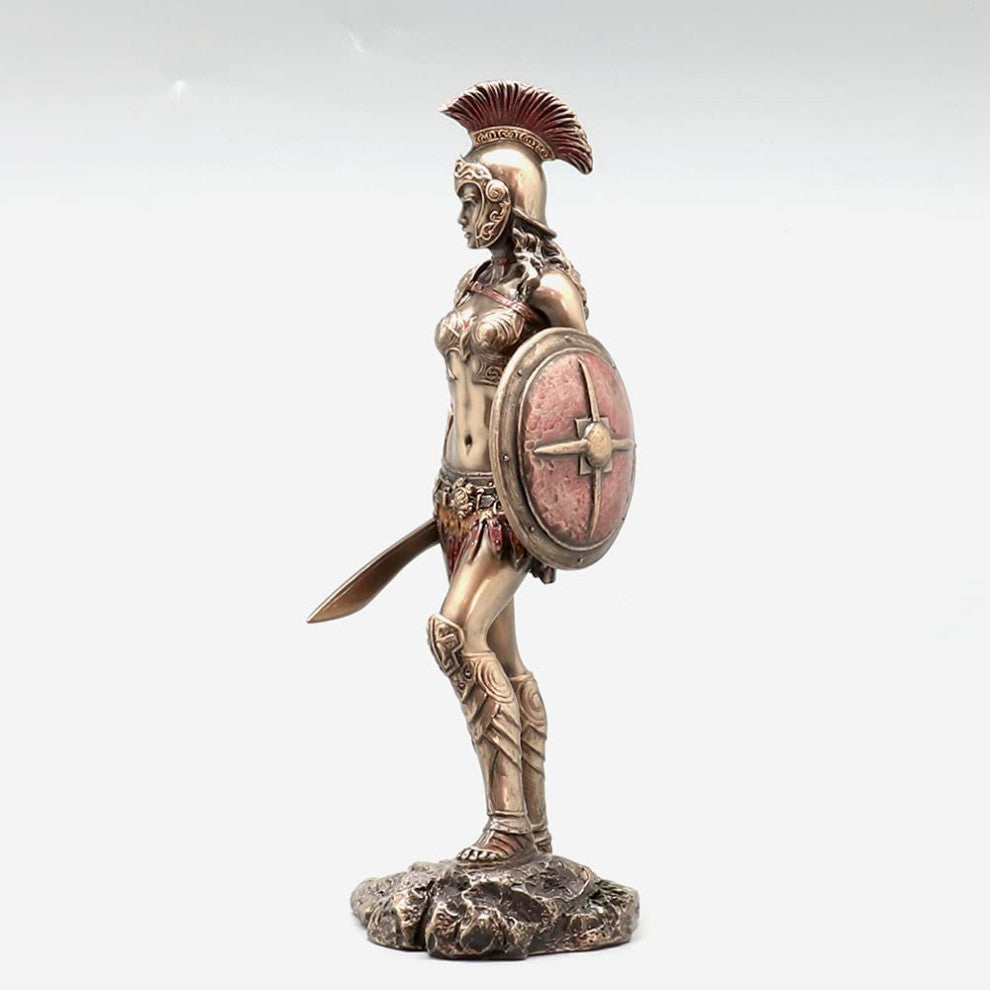 Amazon Warrior Wielding Sword And Shield -  Classic Statue Sculpture