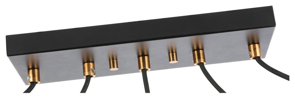 Bristol 5-Light Linear Pendant, Brass/Bronze, Clear Crystal Ball, LED G9