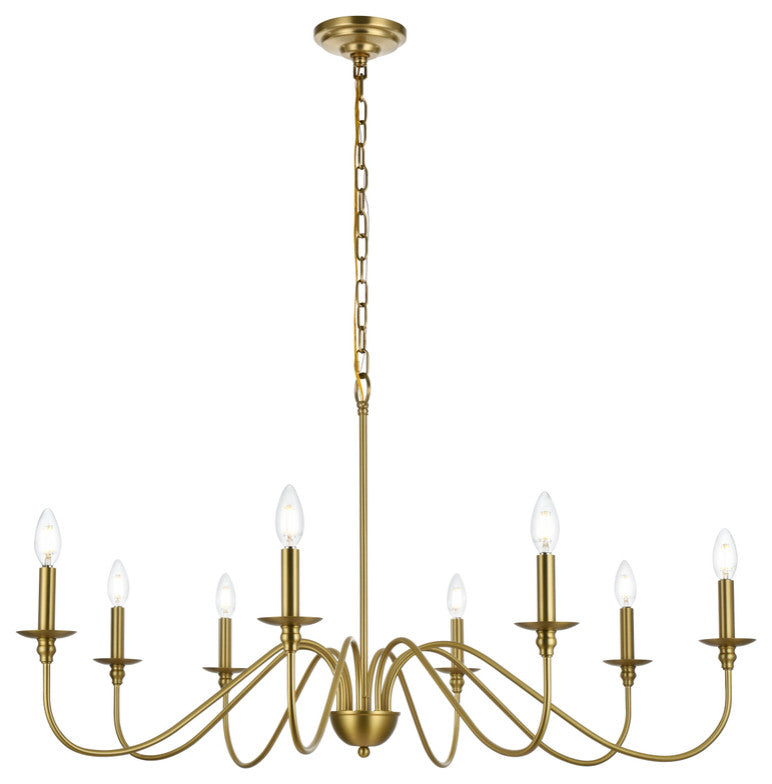 Living District Rohan 42" Chandelier in Satin Gold