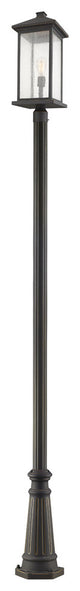 Zlite 531PHBXLR-519P-ORB 1-Light Outdoor Post Mounted Fixture, Clear Seedy