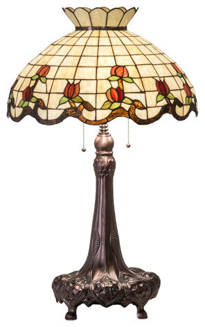 Meyda Lighting 230473 33" High Roseborder Table Lamp