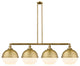 INNOVATIONS 214-BB-HFS-121-BB-LED 4-Light Island Light Brushed Brass