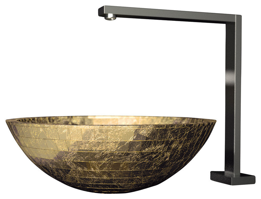 Glinka Bathroom Sink, Gold Leaf