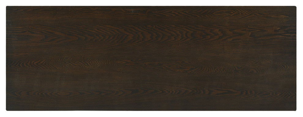 4 Pieces Pub Set, Cushioned Stools & Large Table With Charging Station, Espresso