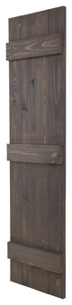 Traditional Board and Batten Exterior Shutters Pair, Stone Gray, 48"
