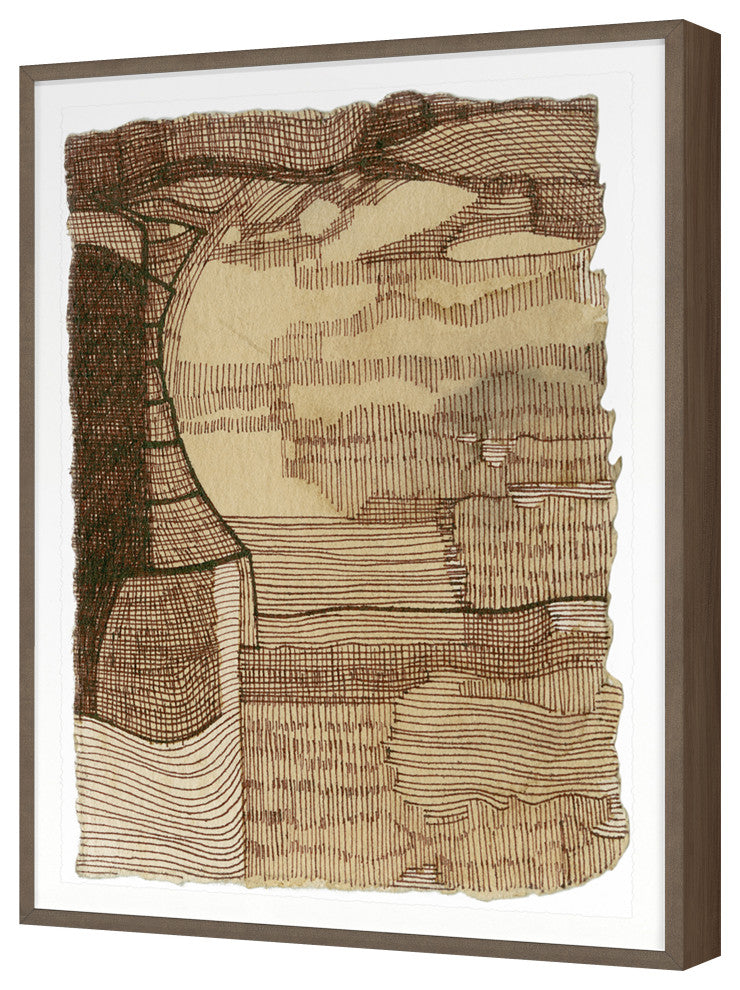 Coffee Drawing 5 Fine Art Print, Walnut, 29"x22"