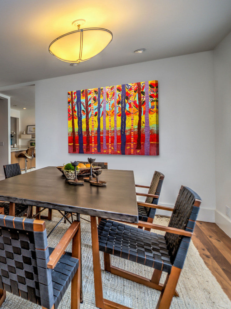 "Birch Tree Grove" Painting Print on Canvas by Lisa Mee