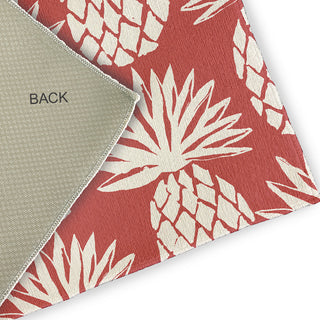 4' x 6' Pineapple Pattern Indoor/Outdoor Rug, Ligonberry Red