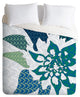 Deny Designs Karen Harris Constance In Blue Blossom Duvet Cover-Lightweight
