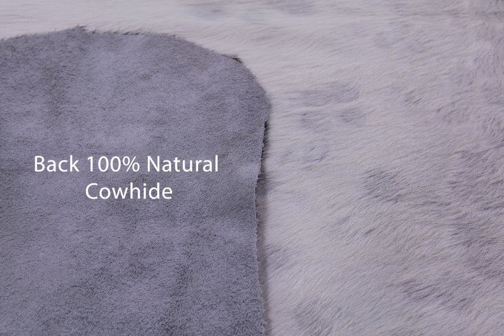 Black and White Natural Cowhide Rug 7' 0" X 6' 7" C1680