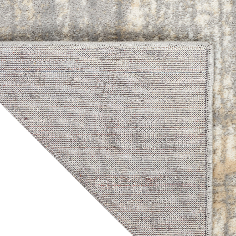 Calvin Klein CK005 Enchanting 8' x 10' Grey Ivory Modern Indoor Area Rug