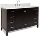Cambridge 61" Bath Vanity With Marble Top With White Basin