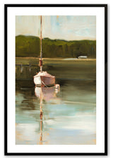 Satin Black 18" x 24" Calm Waters Framed Print