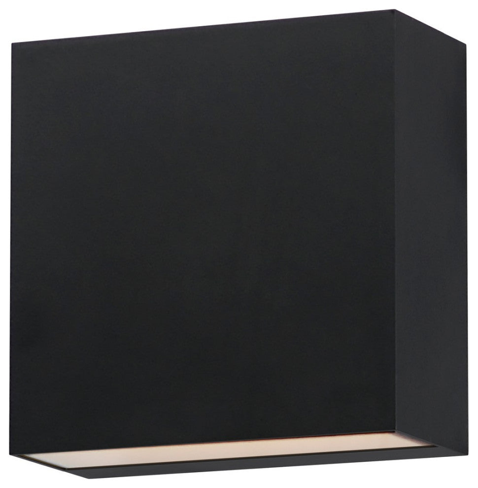 Black LED Outdoor Wall Sconce from the Cubed Collection