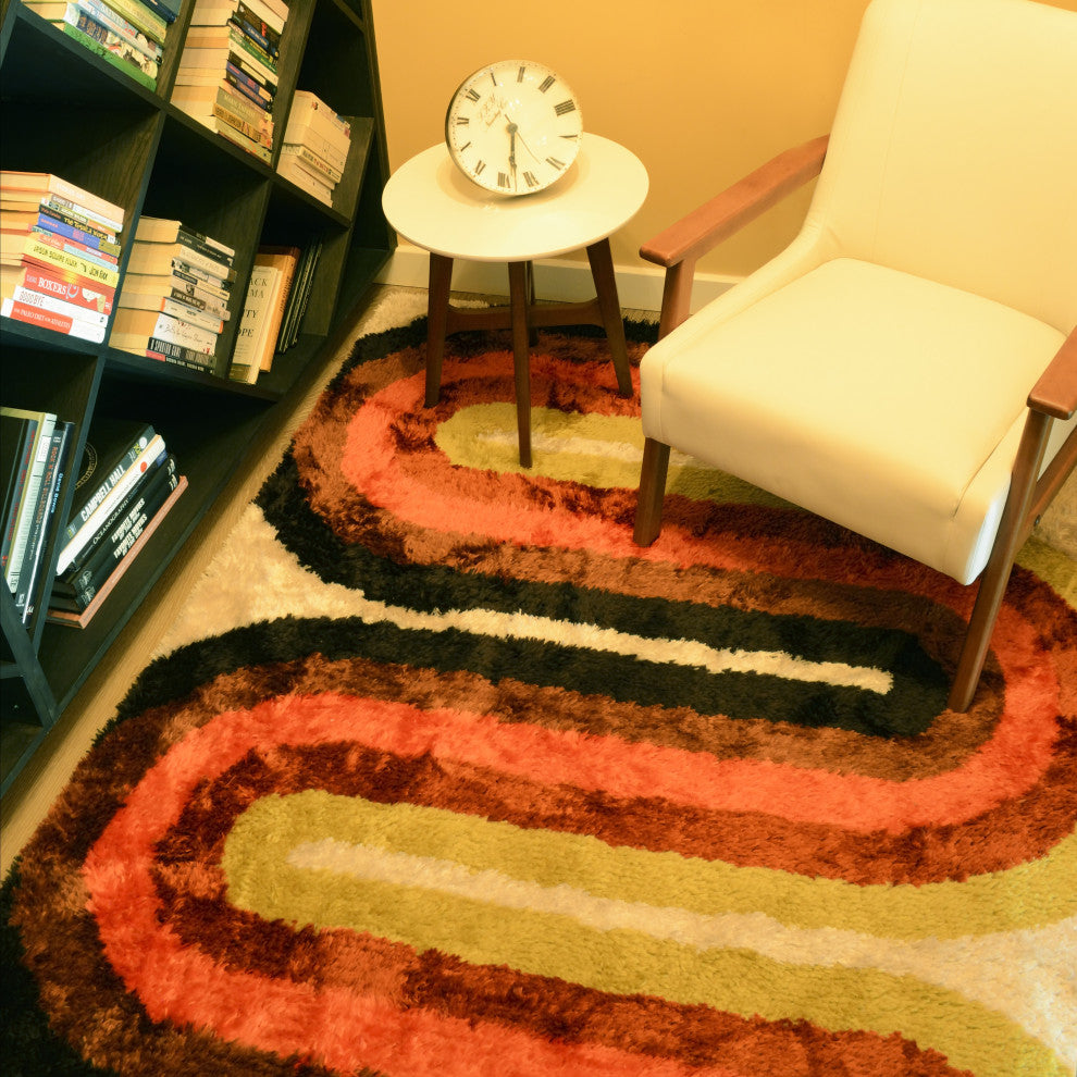 Retro Red Rug, 5'x7'6"