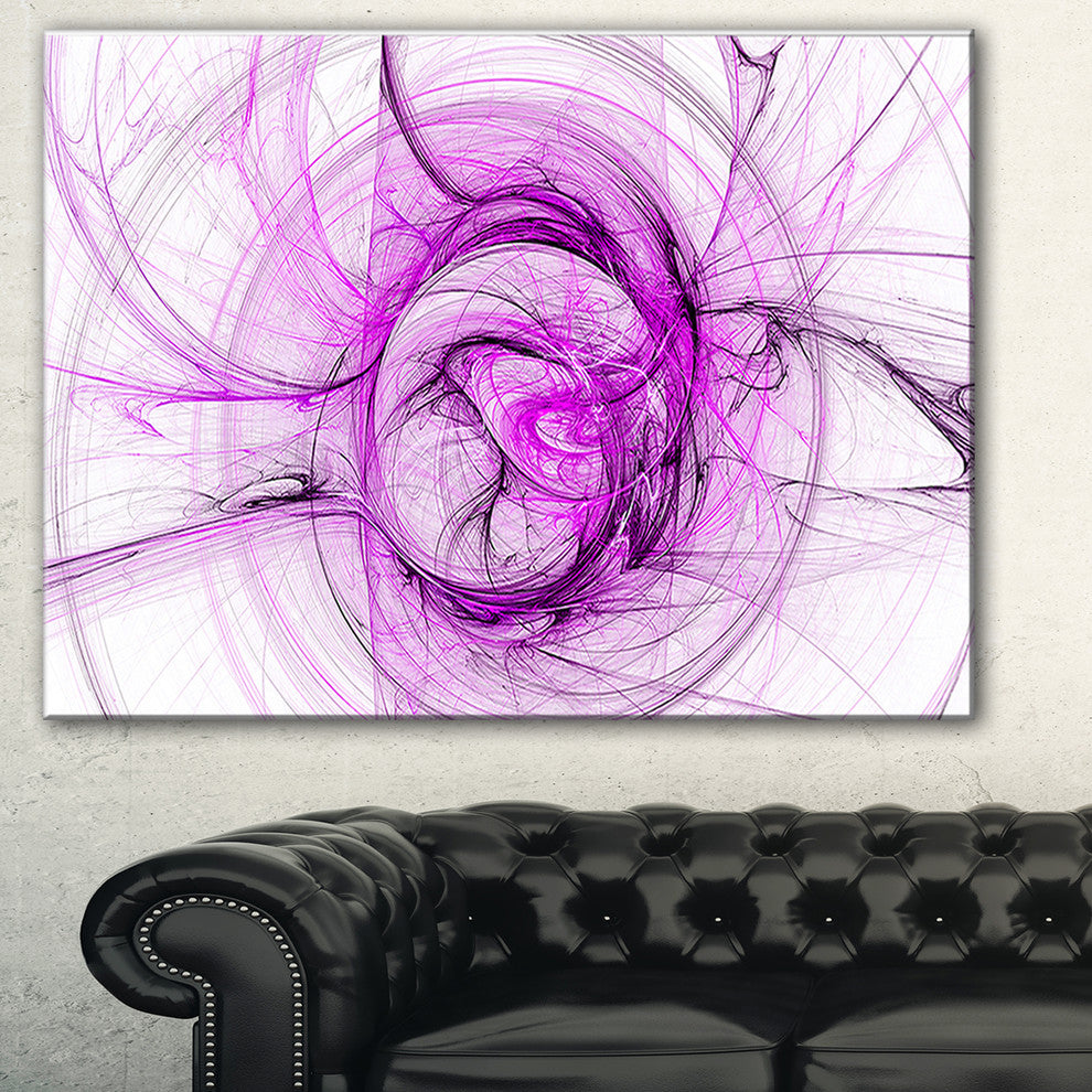 "Wisps of Smoke Purple" Abstract Digital Art Canvas Print