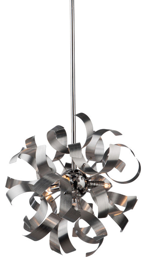 Artcraft AC606 Three Light Pendant Belair Brushed Nickel