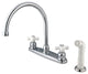 Kingston Brass 8" Centerset Kitchen Faucet, Polished Chrome