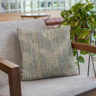 Plutus Blue Diamond Jacquard Luxury Throw Pillow, 22"x22"