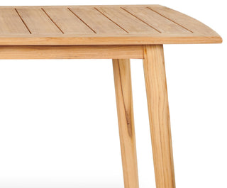 Modurn 5-Piece Rectangular Teak Outdoor Dining Set with Stacking Armchairs