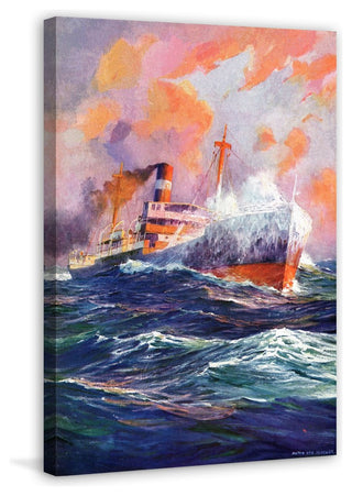 "Steam Boat" Painting Print on Wrapped Canvas