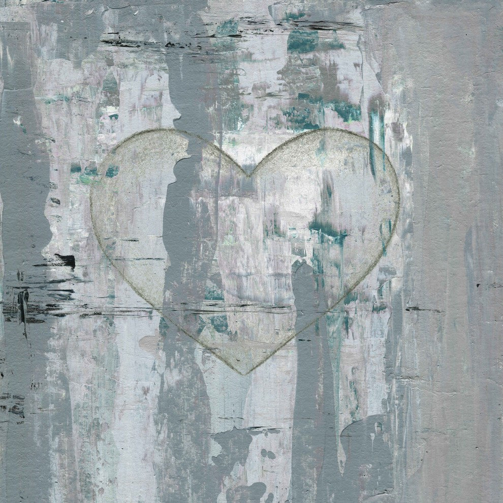 "Painted Heart" Painting Print on Wrapped Canvas, 18"x18"