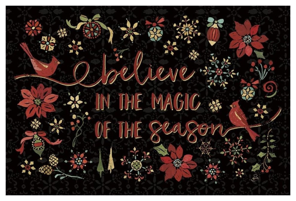"Holiday Impressions II Black" Digital Paper Print by Daphne Brissonnet, 50"x34"