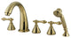 Kingston Brass Roman Tub Faucet 5 Pieces With Hand Shower, Polished Brass