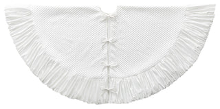 72"D Velvet Ruffled Christmas Tree Skirt