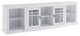 Classic Detailed Glass-Door Storage TV Stand for TVs up to 88"? "“ White