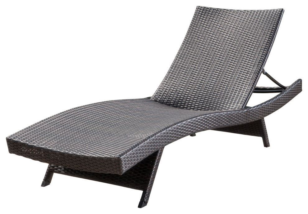 GDF Studio Lakeport Outdoor Adjustable Chaise Lounge Chair