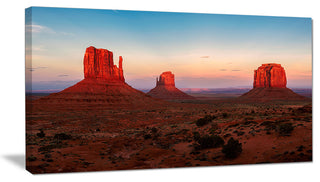 "Sunset in Monument Valley" Canvas Print