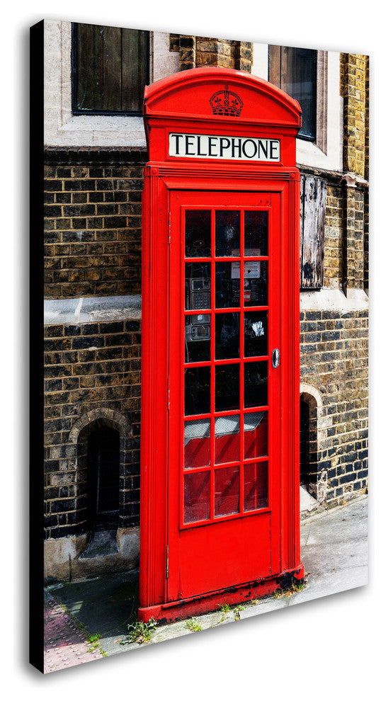Philippe Hugonnard ''English Phone Booth London'' Canvas Art, 12x19