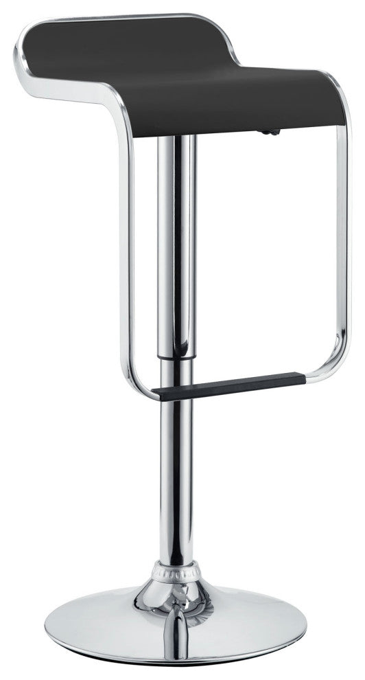 Modern Black LEM Vinyl Bar Stool