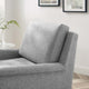 Armchair Accent Chair, Fabric, Black Gray, Modern, Lounge Hospitality