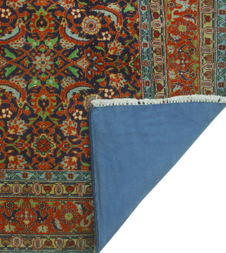 Fine Vintage Distressed Ebo Navy/Rust Rug, 4'9x6'2