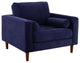 Frederick Modern Contemporary Velvet Armchair, Blue