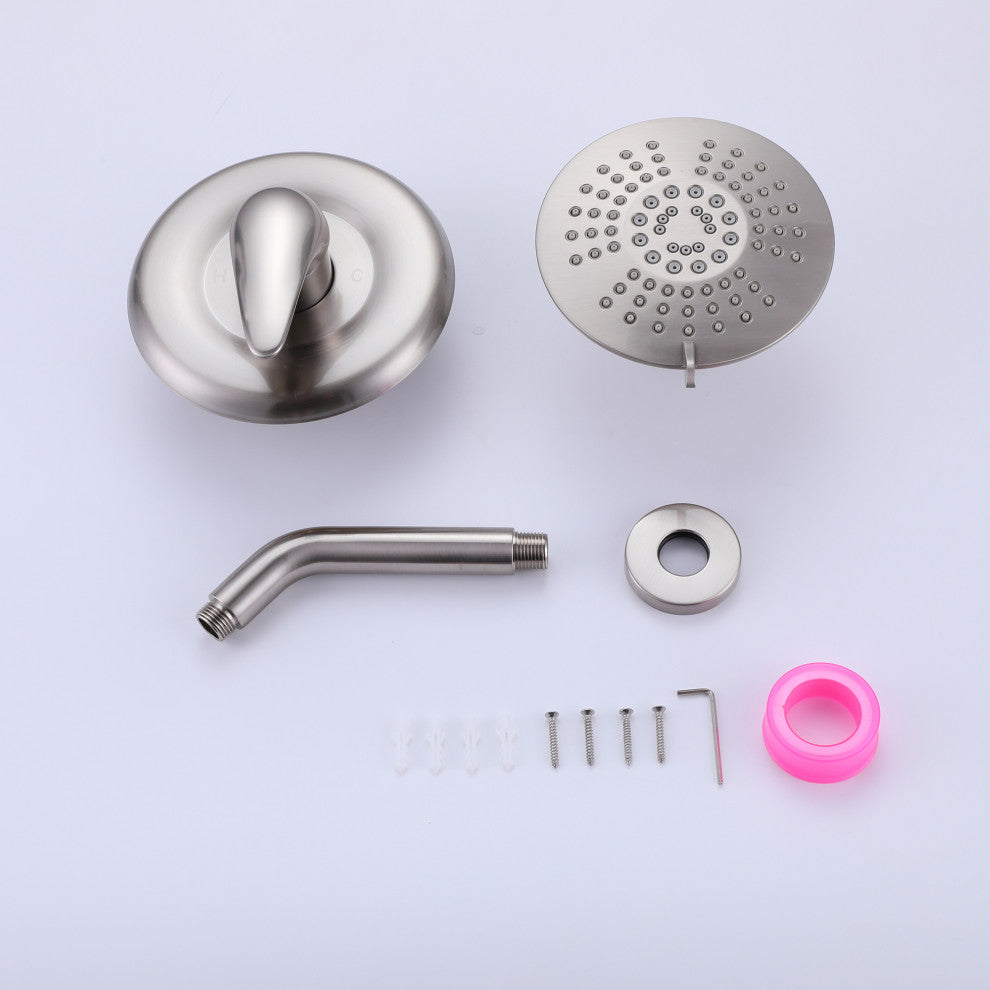 Pressure Balanced 5-Function Shower Faucet with Rough-in Valve, Brushed Nicke