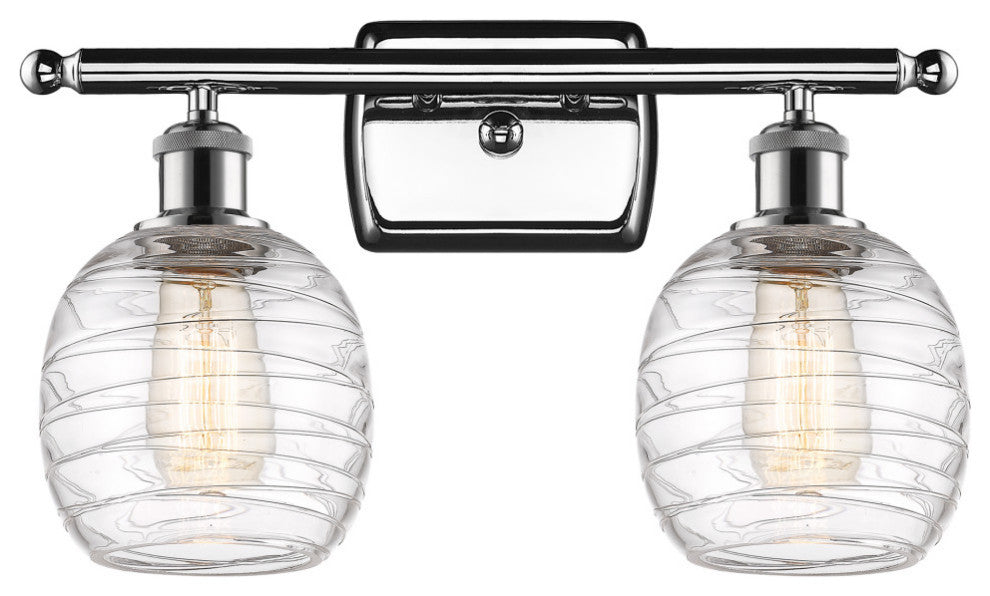 Innovations 516-2W-PC-G1013-LED 2-Light Bath Vanity Light, Polished Chrome