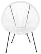 Valencia Oval Comfort Series Take Ten White Rattan Lounge Chair