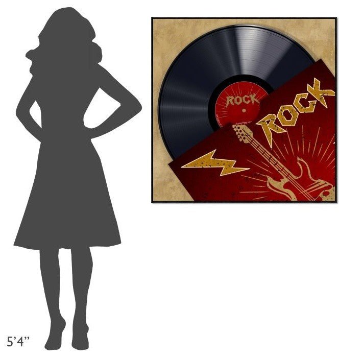 "Vinyl Club, Rock" Framed Canvas Giclee by Steven Hill, 37x37"