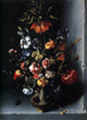 Jacob Woutersz Vosmaer StillLife of Flowers with a Fritillary in a Stone Print