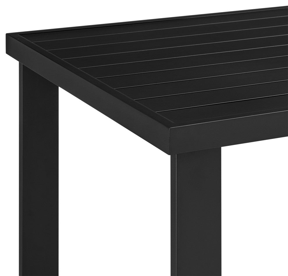 Felicia Outdoor Patio Bar Height Dining Table, Aluminum