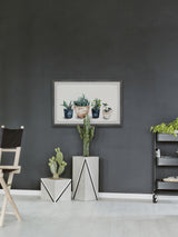 "Multi Colored Planters" Framed Painting Print