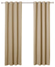 Diagonal Stripe Room Darkening Grommet Curtains, Pair, Beige